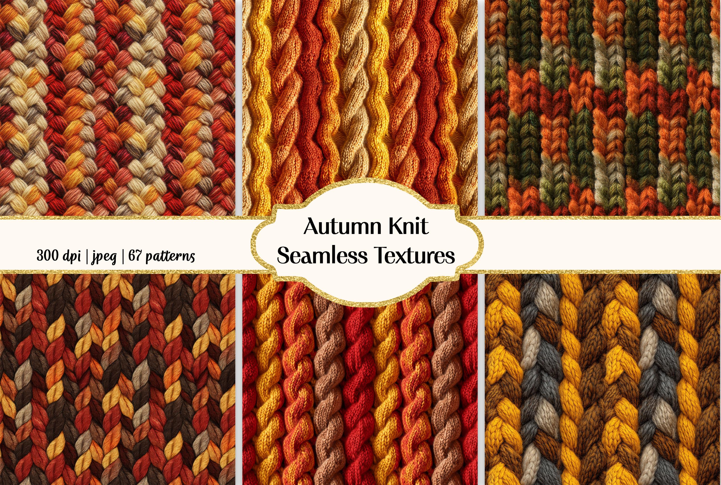Autumn Knitting Textures, Printable Backgrounds, Sweater Seamless ...