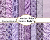 Lavender Fabrics Seamless Patterns, Printable Fabric Textures, Commercial use