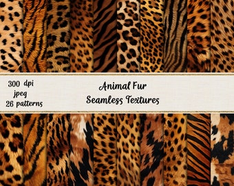Texturas de pieles de animales, patrones sin costuras imprimibles, uso comercial