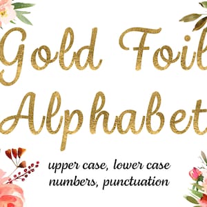 Gold Foil Alphabet Clipart