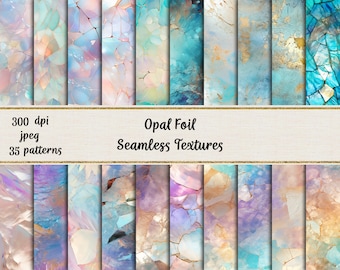 Opal Foil Seamless Textures Digital Papers