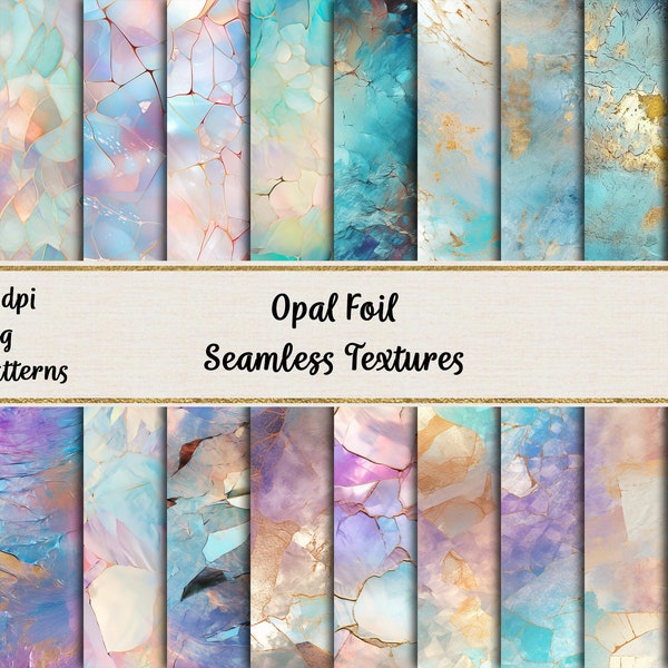 Opal Foil Seamless Textures Digital Papers