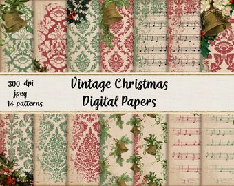 Digitala vintage julpapper