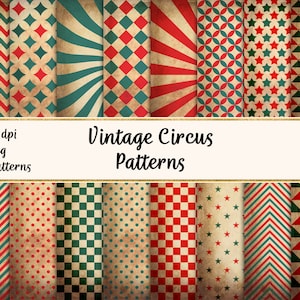 Vintage Circus digitaal papierpakket