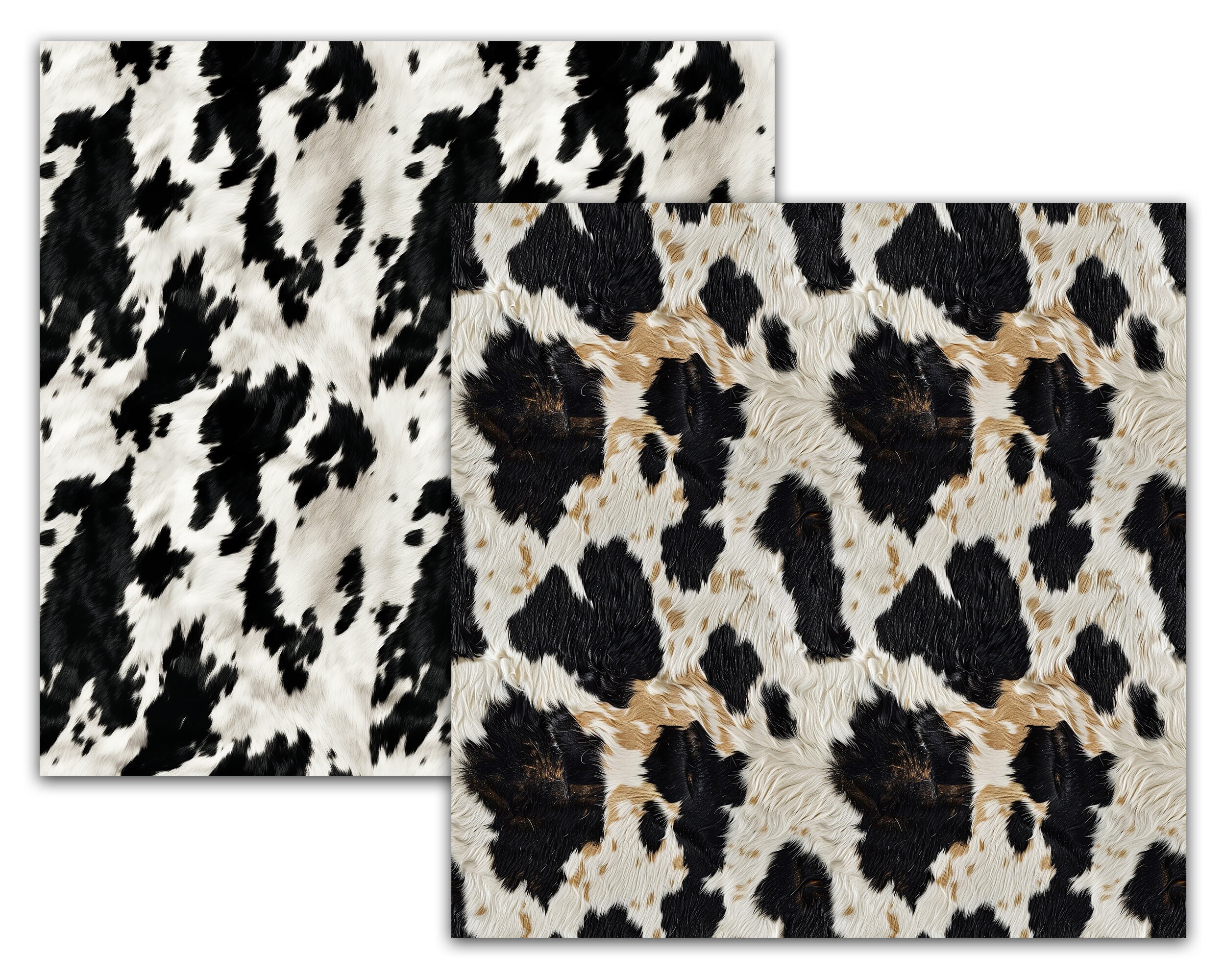 Cowhide Seamless Patterns, Printable Fur Textures, Commercial Use - Etsy