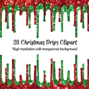 Christmas Drips Overlays Clipart