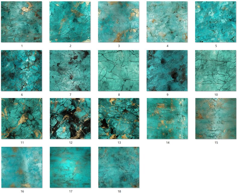 Turquoise Textured Color Turquoise Textures, Seamless Patterns, Instant Download Digital Papers ...