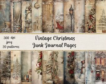 Christmas Junk Journal Printable Papers