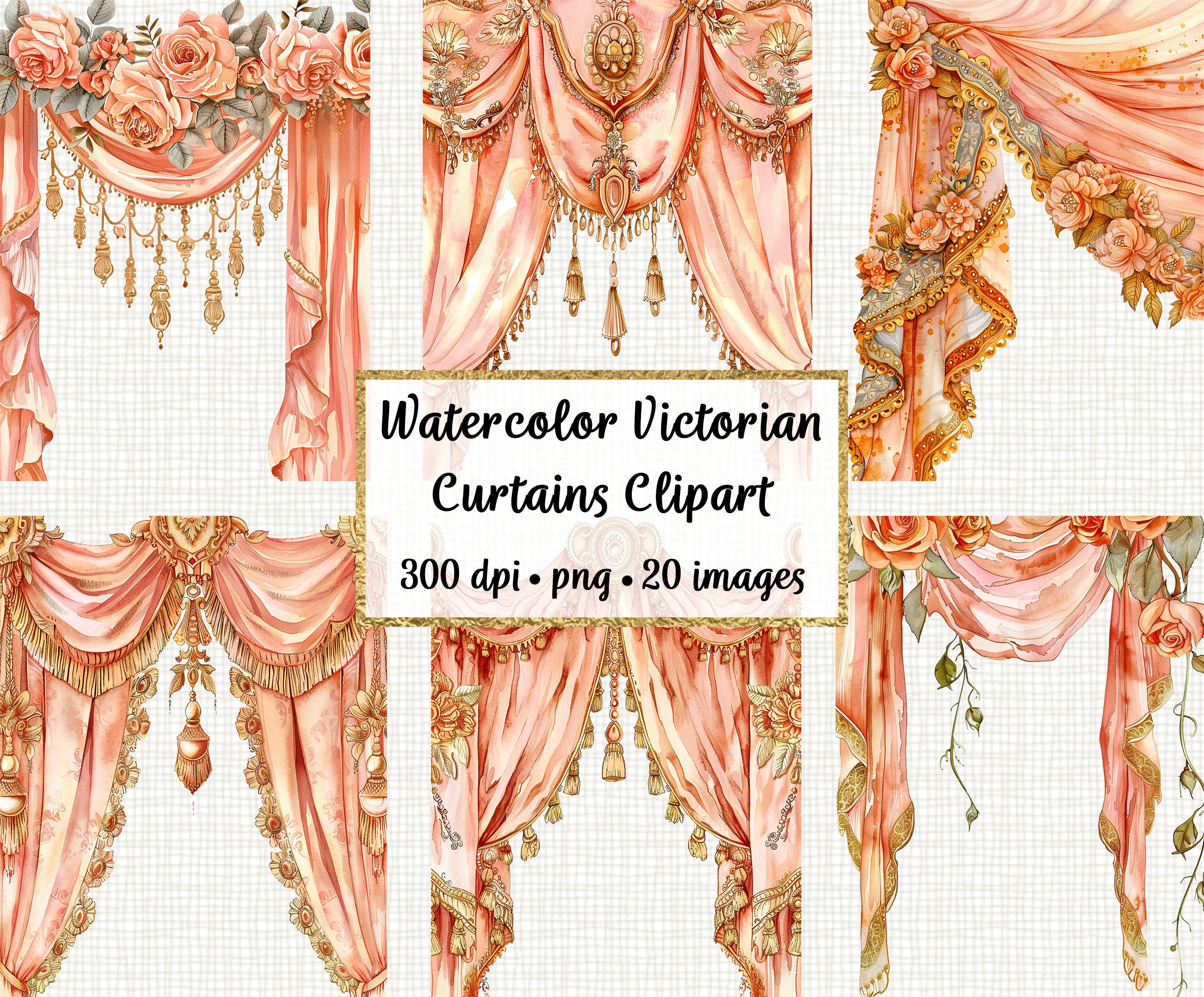 Victorian curtains - Etsy 日本