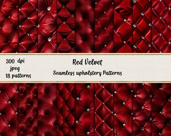 Red Velvet Seamless Upholstery Patterns