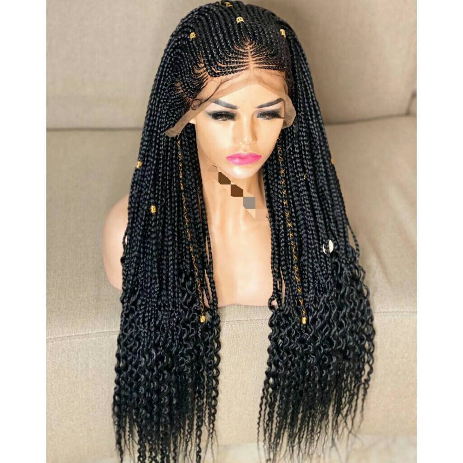 Braided wig Nigerian Woman Braided wigs for Black woman Etsy