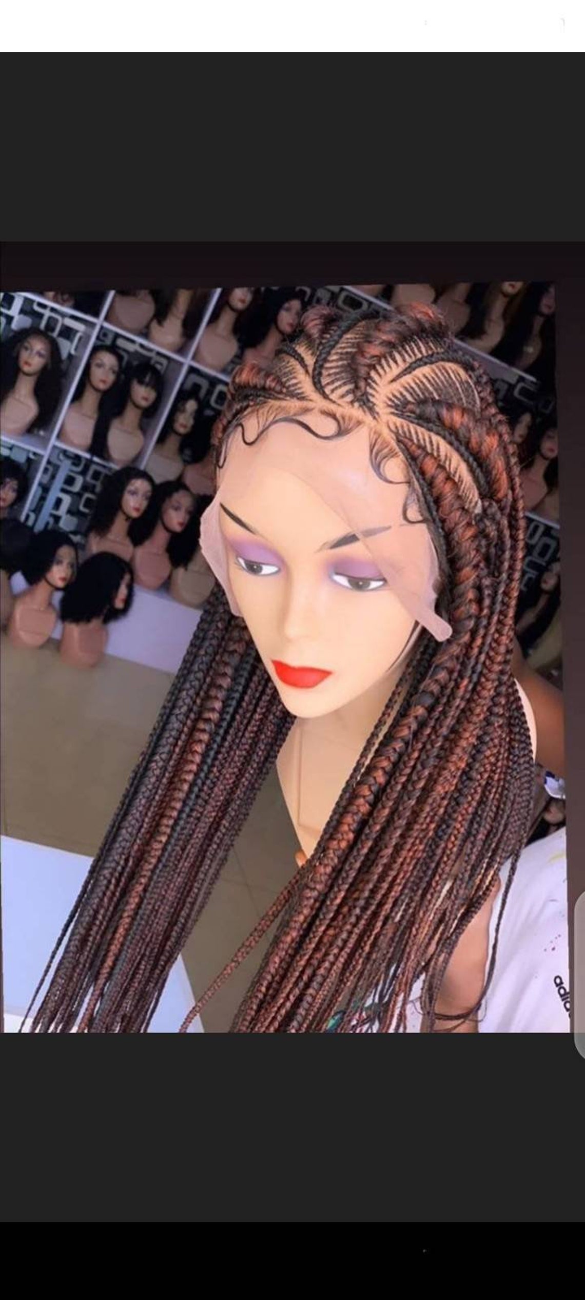 Braided wig Nigerian Woman Braided wigs for Black woman Etsy