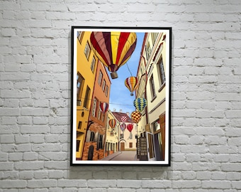 Vilnius Print / Lithuanian Print / Illustration / Digital Print / Wall Art / Home Decor