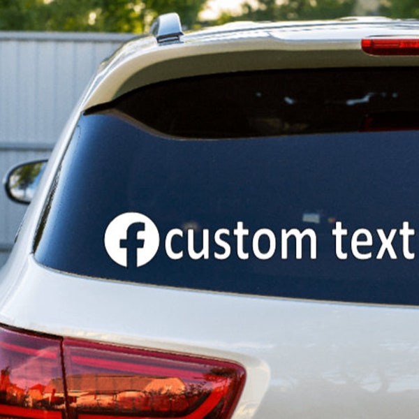 Custom text car decal - Social Media Car Decal - Instagram IG, FB, tik tok, twitter, youtube, snapchat - vinyl car sticker