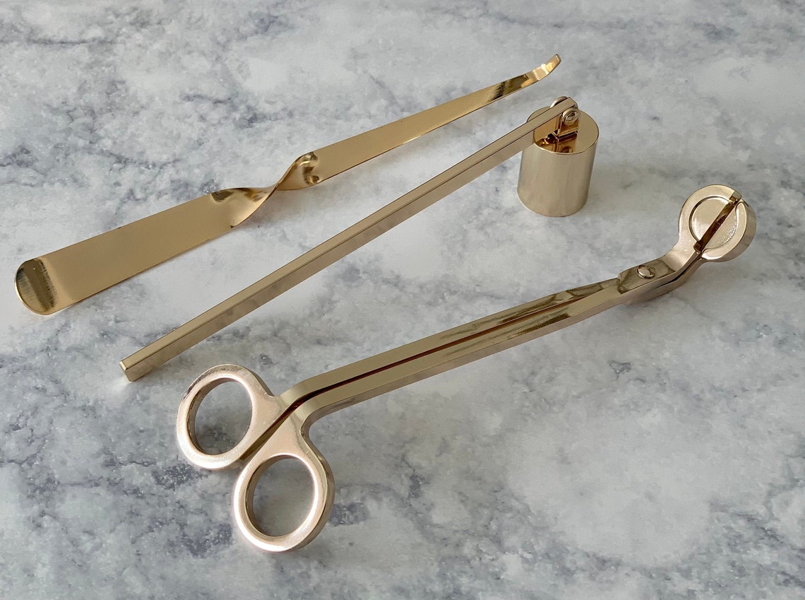 Stay Gold Candle Care Kit Wick Trimmer and Candle Snuffer Etsy