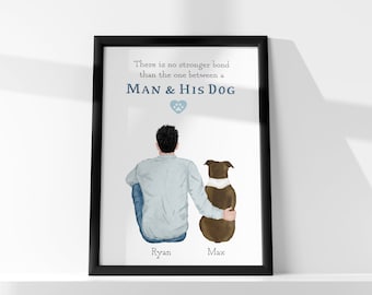 30th Birthday Gift for him Personalised Dad Dog gifts for him His Birthday Gift