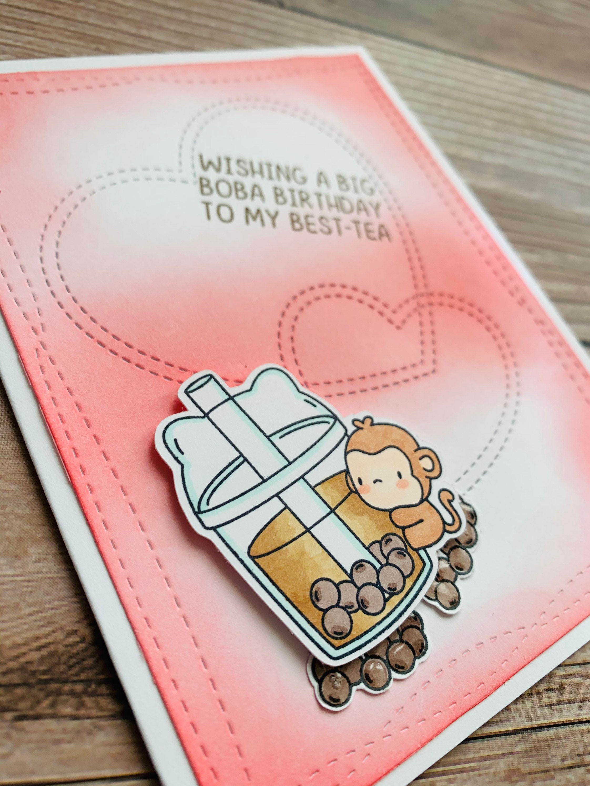 Boba birthday to my BEST TEA boba birthday card Etsy