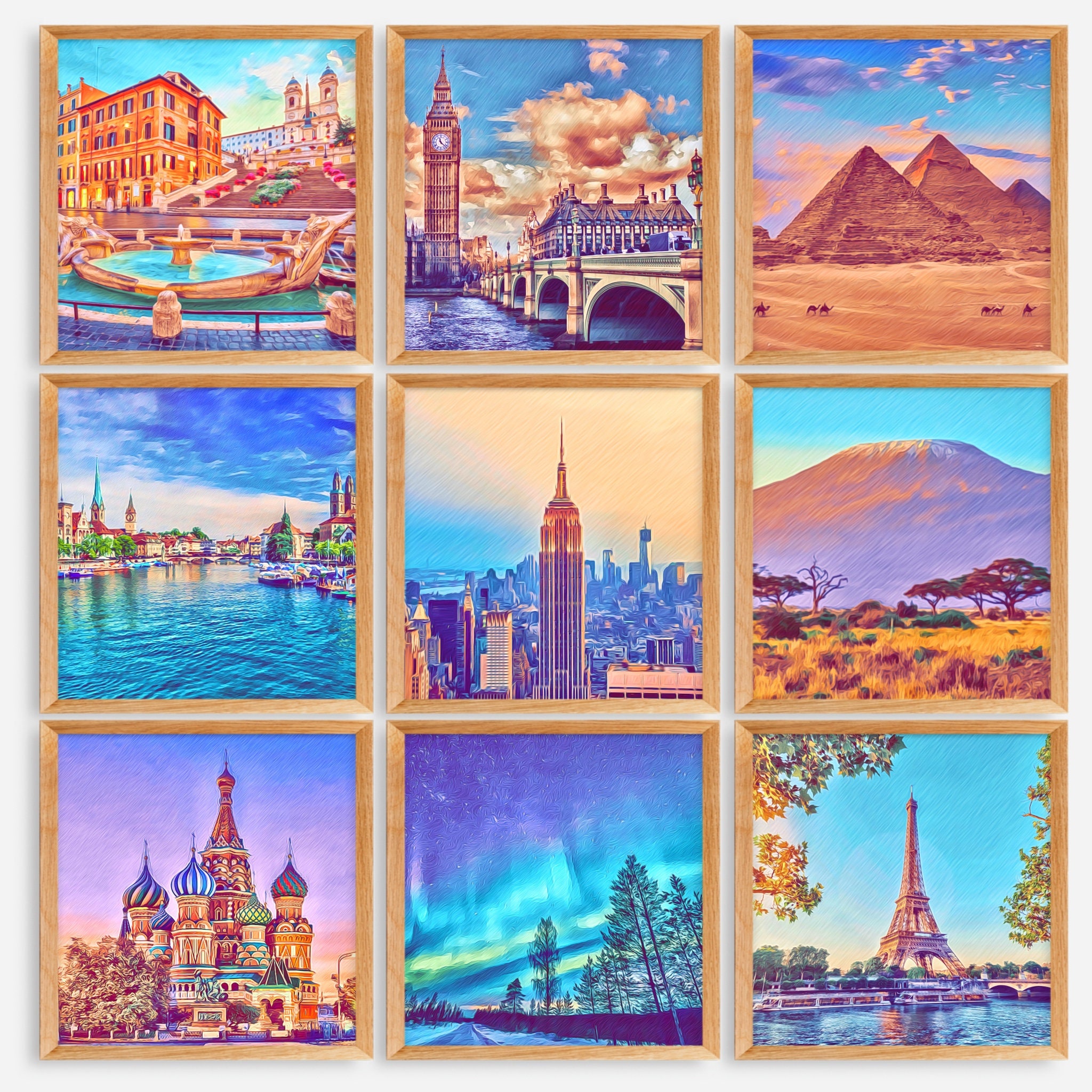 travel destination prints