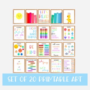 Preschool Learning Bundle - Playroom Prints - Homeschool Printables