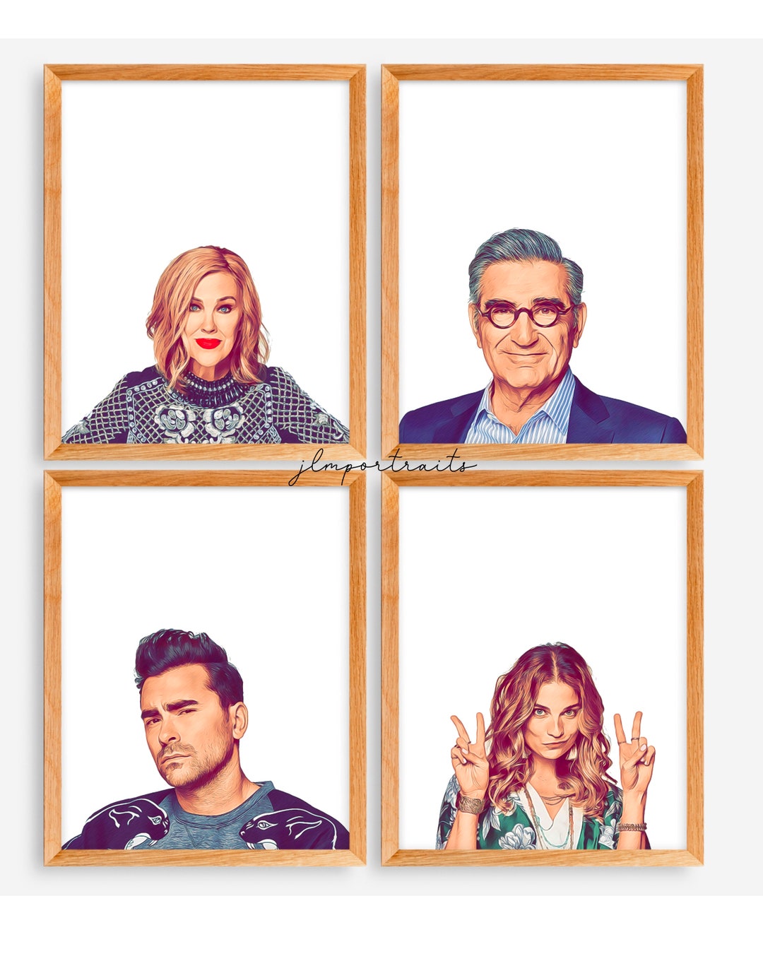 Schitts Creek Portraits Set of 4 Etsy