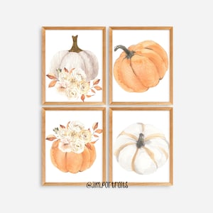 Fall Wall Decor - Set of 12 - Pumpkins