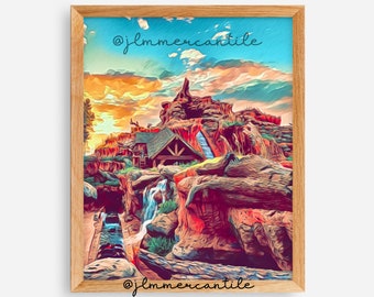 Splash Mountain Digital Print