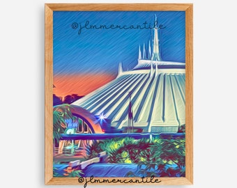 Space Mountain Digital Print