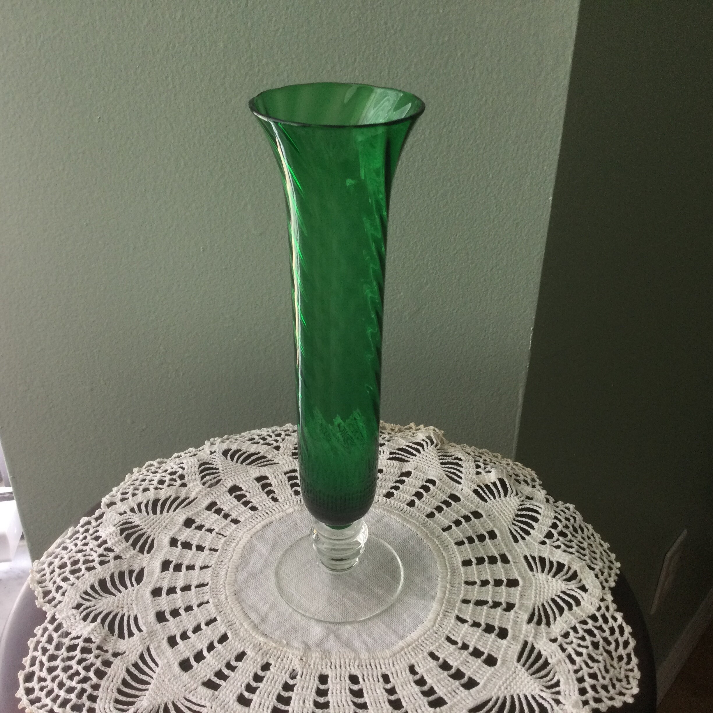 Vintage Fluted crystal flower vase an attractive and Etsy