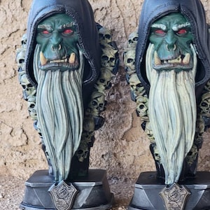 Guldan Inspired Bust For War And Craft Fans Of Video Game MMO.