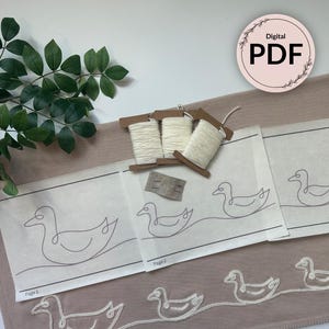 Animal Embroidery Pattern: Continuous Line Design (PDF)