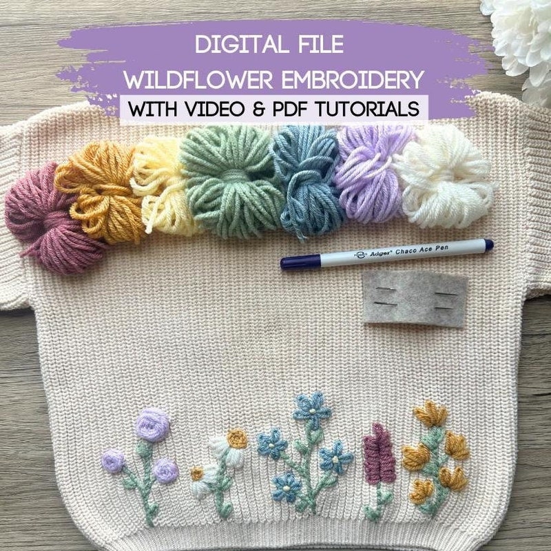 Embroidery File Wildflower - Etsy