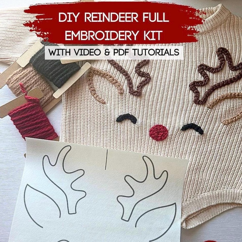 Reindeer Sweater Etsy