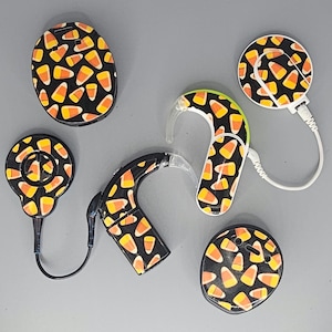 Candy Corn: Skins and Stickers for MedEl, Cochlear, Advanced Bionics, Oticon, and Phonak Cochlear Implants and Hearing Aids