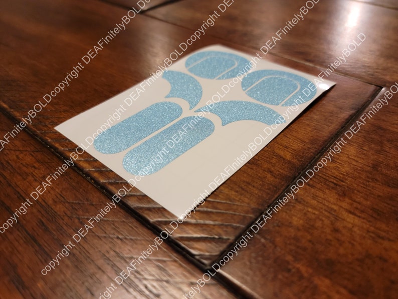Cochlear Cochlear Implant Skins for MedEl Blue Shimmer Vinyl and Advanced Bionics