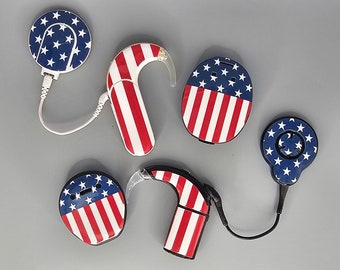 Stars and Stripes: Skins for MedEl, Cochlear, Advanced Bionics, Oticon, Phonak, and Dexcom