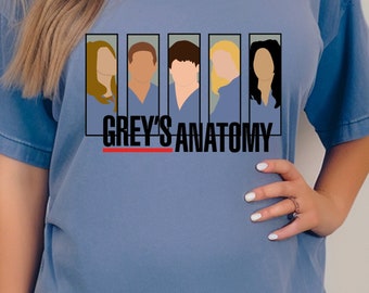 Camiseta de Anatomía de Grey con colores cómodos: Camiseta original para fans de los Interns