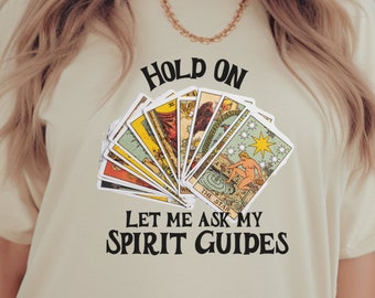 Camiseta de tarotista con colores cómodos: Guías espirituales divertidos de cuello redondo