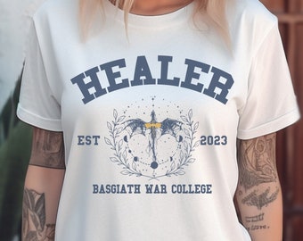 Healer Basgiath War College Comfort Colors T-shirt | Fourth Wing Inspired Fan Shirt