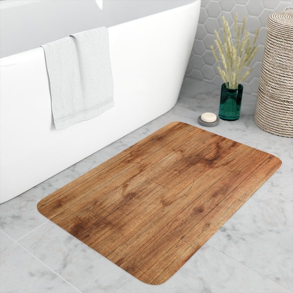 Wood Bath Mat - Etsy