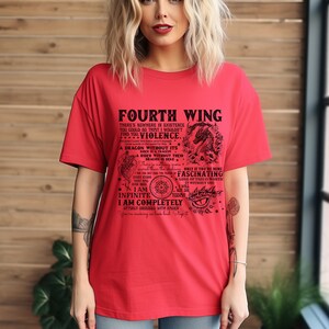 Fourth Wing Book Quotes T-shirt | Comfort Colors Shirt | Bookish Gift image 2