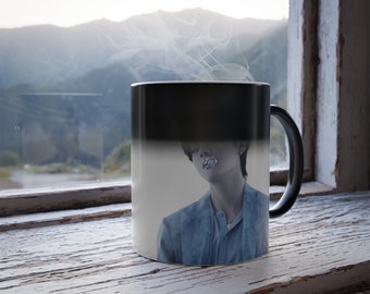 BTS V Kim Tae-hyung Color Changing Mug | Heat activated Mug | BTS Coffee Mug | Color Morphing