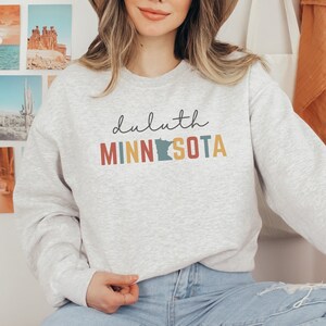 Duluth Minnesota Sweatshirt - Duluth MN Crewneck - MN Gift - MN Hoodie - Womens Shirt - North Shore - Lake Superior - Lift Bridge -
