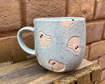 Blue Speckled Ghost Mug *PRE ORDER*