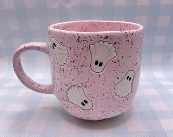 Pink Speckled Ghost Mug *PRE ORDER*