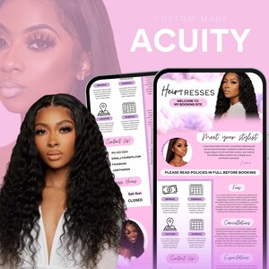 Acuity Scheduling Template | DIY Booking Site Template, Makeup Artist, Lash Tech, Esthetician, Online Appointments, Branding Design Website