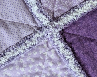 Lavender dream rag quilt