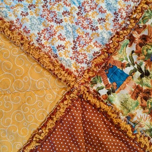 Scarecrow fall/halloween rag quilt