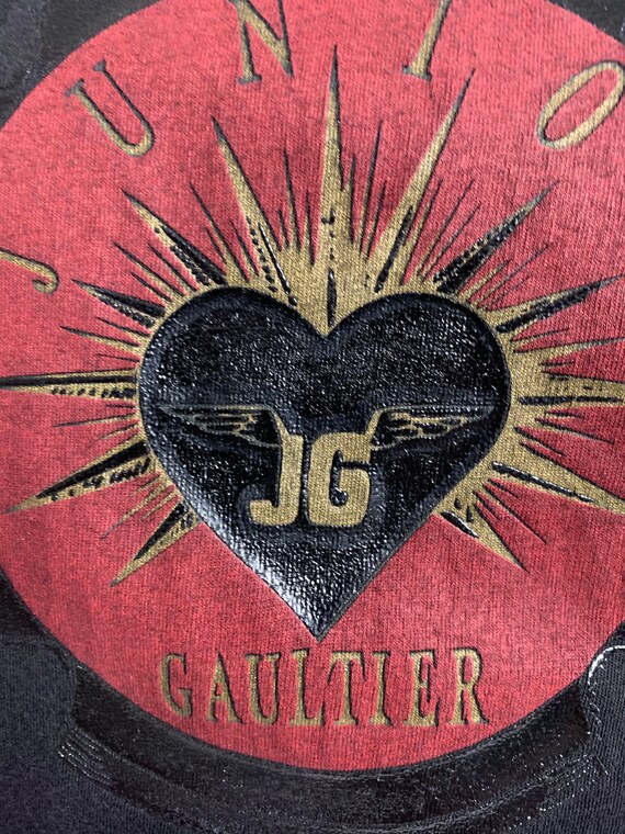 1980s Signature Junior Gaultier Black Heart Long … - image 4