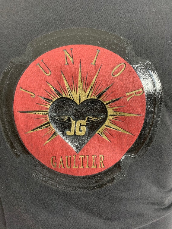 1980s Signature Junior Gaultier Black Heart Long … - image 2