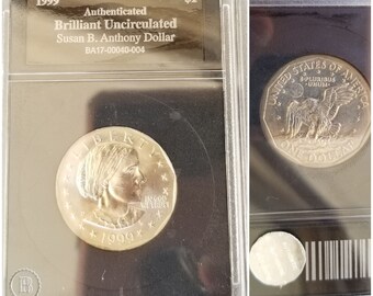 1999 P and D Susan B Anthony Brilliant Uncirculated Dollar set BU